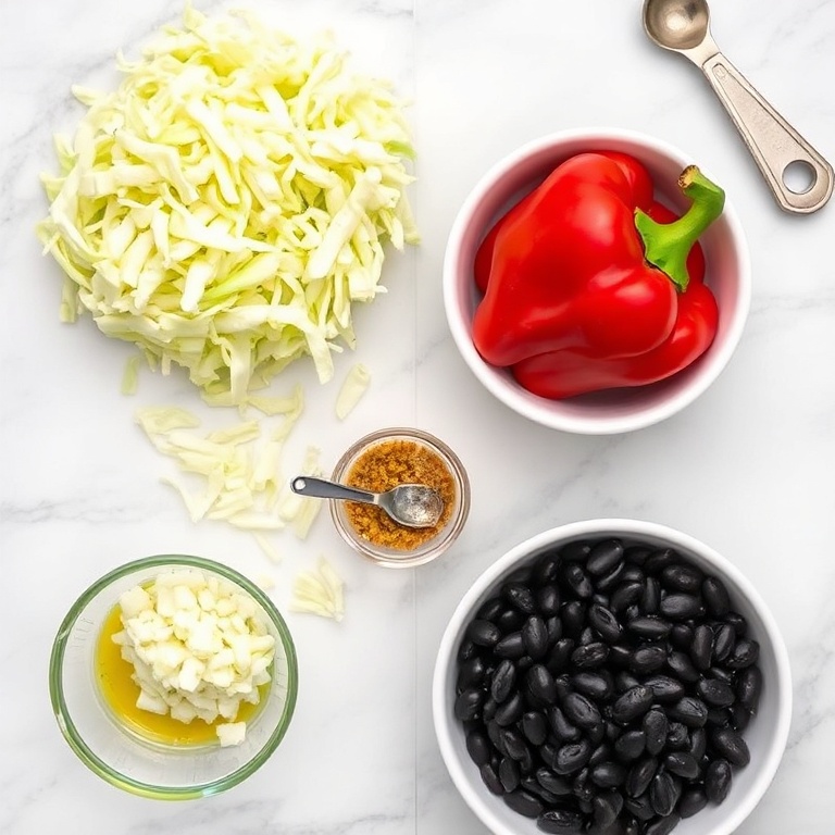 Ingredients for Easy Cabbage Taco Skillet