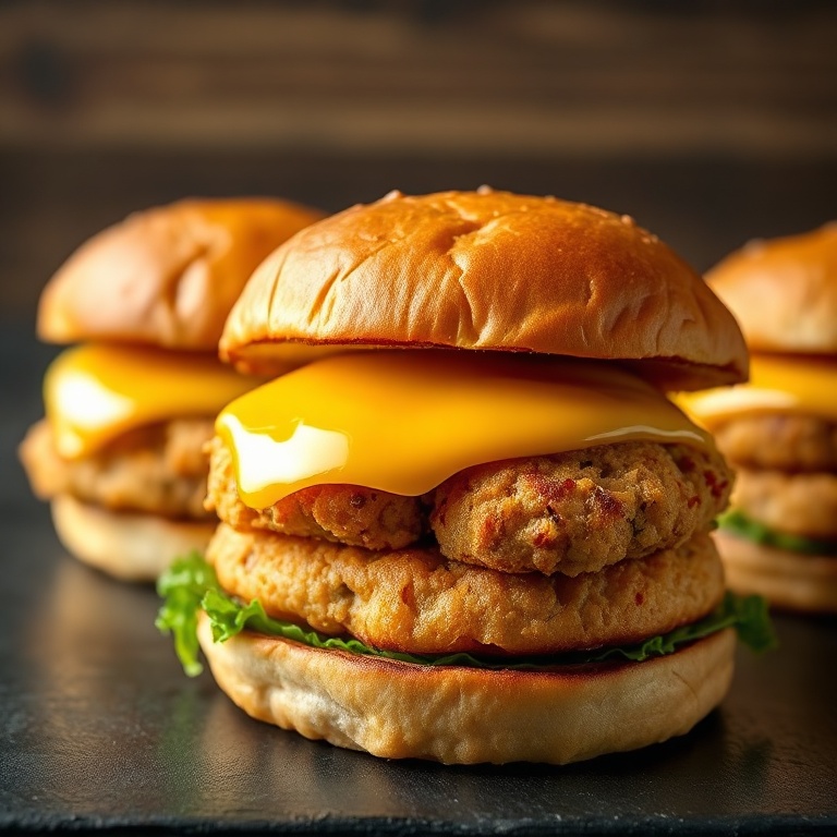 easy cheddar ranch chicken burgers