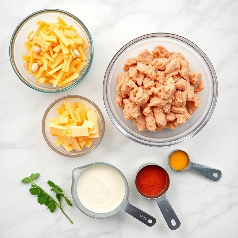 Ingredients for Easy Crispy Cheddar Ranch Chicken Burgers