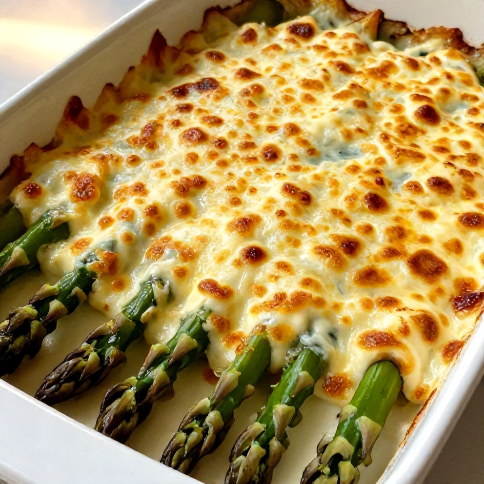 Easy Cheesy Asparagus Casserole