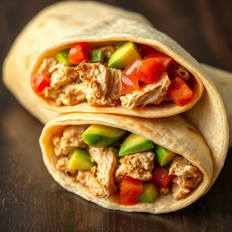 easy chicken wraps with avocado