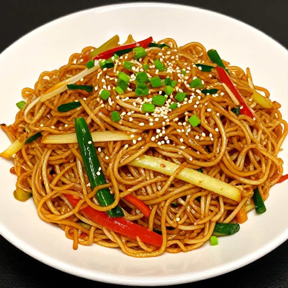 Plated Easy Chinese Chow Mein