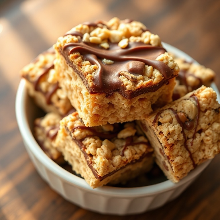 Easy Chocolate Peanut Butter Rice Krispie Treats