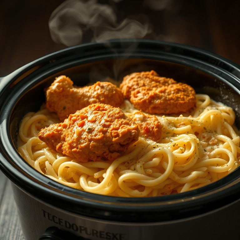 easy crockpot chicken and noodles
