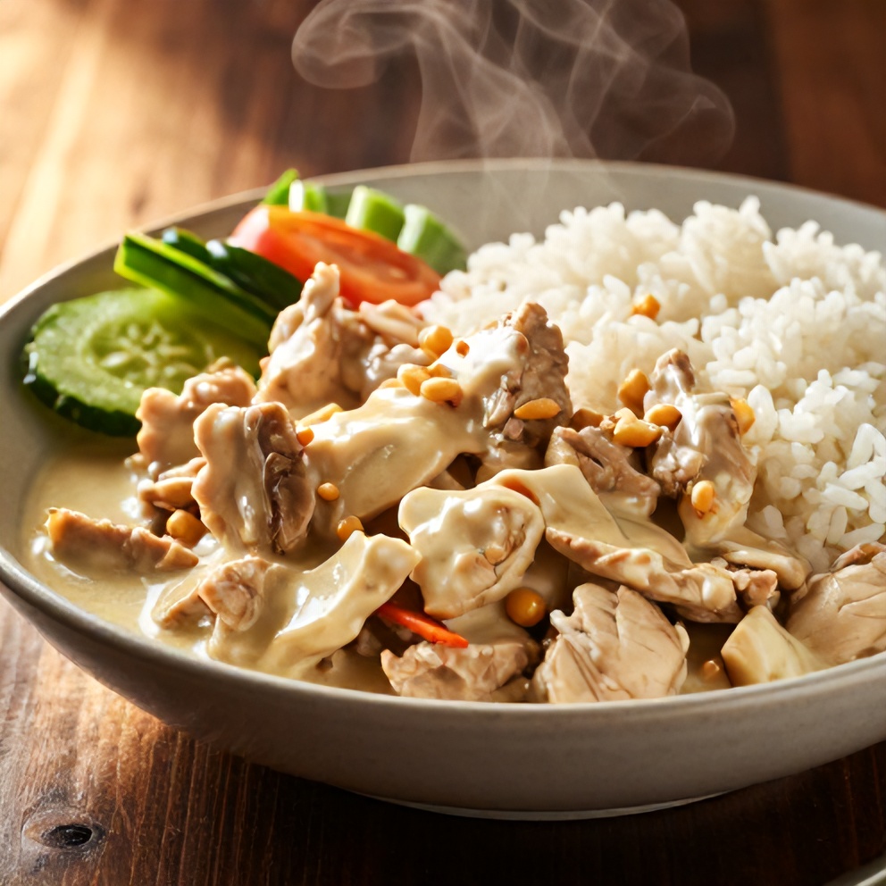 Easy Crockpot Thai Peanut Chicken
