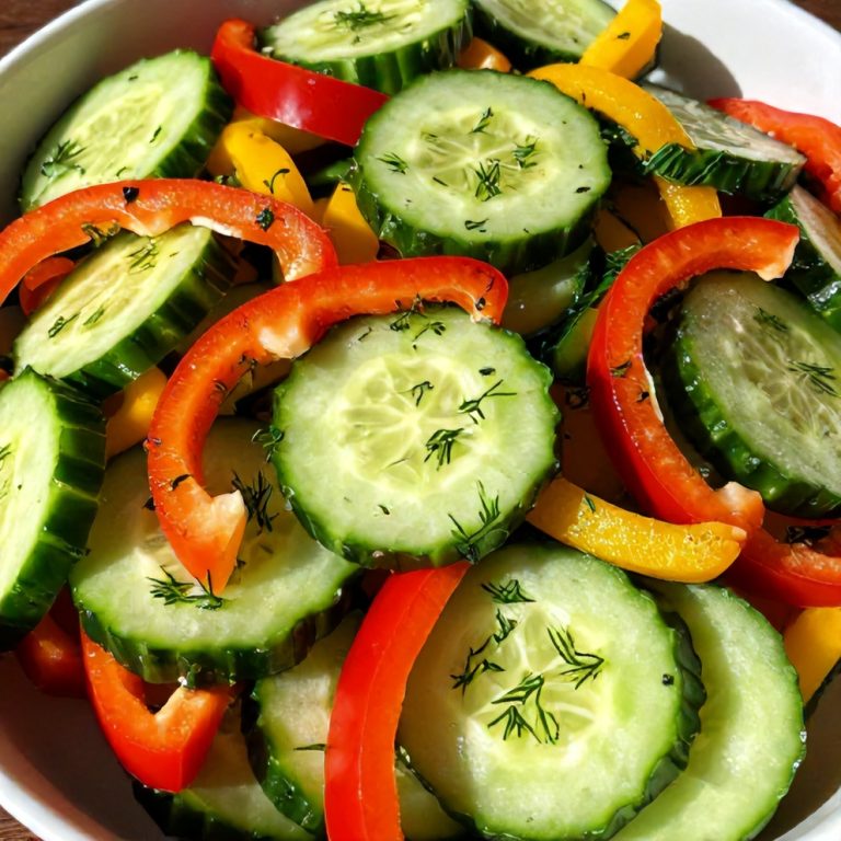 Easy Cucumber Sweet Pepper Salad