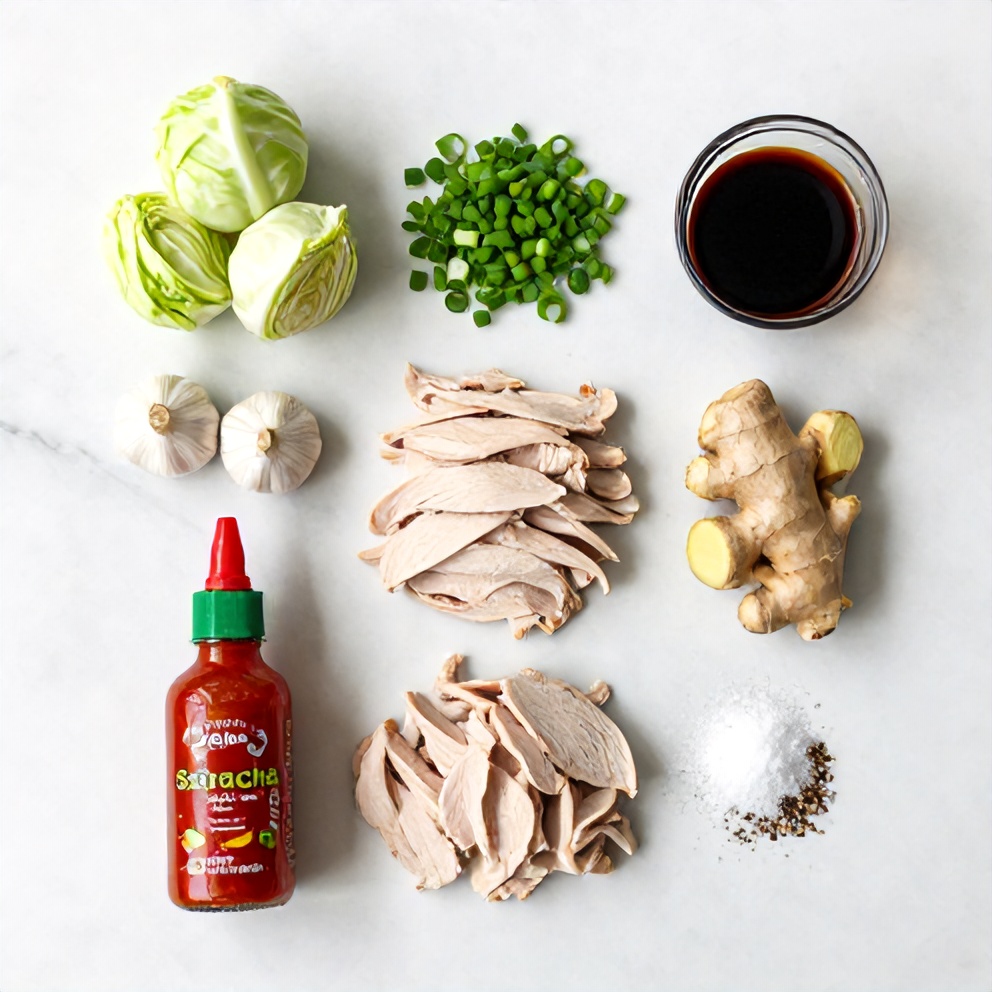 Ground Turkey, Cabbage, and Egg Roll Bowl Ingredients