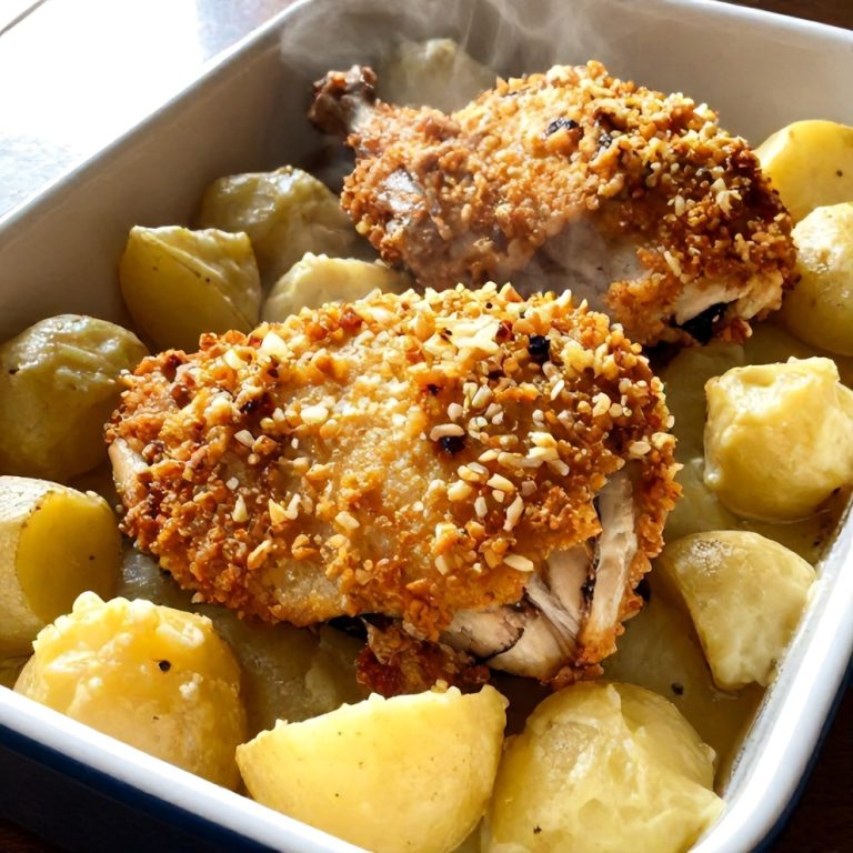 Easy Garlic Parmesan Chicken and Potatoes Crockpot