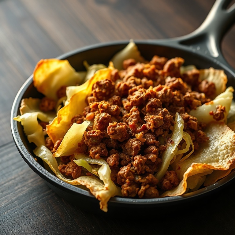 Easy Ground Beef Taco Cabbage Skillet