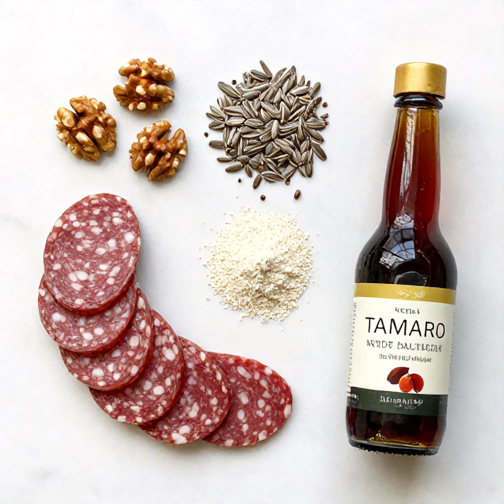 Raw ingredients for Vegan Salami