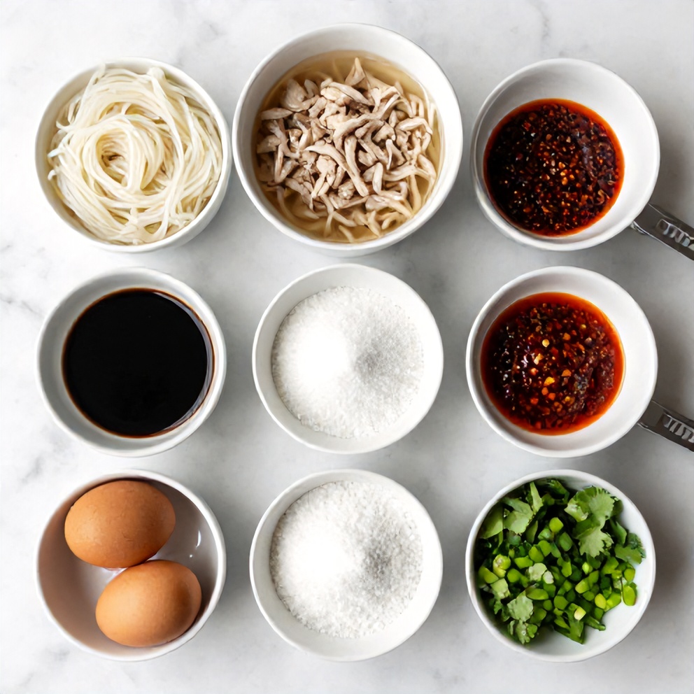 Hot and Sour Noodle Soup Ingredients