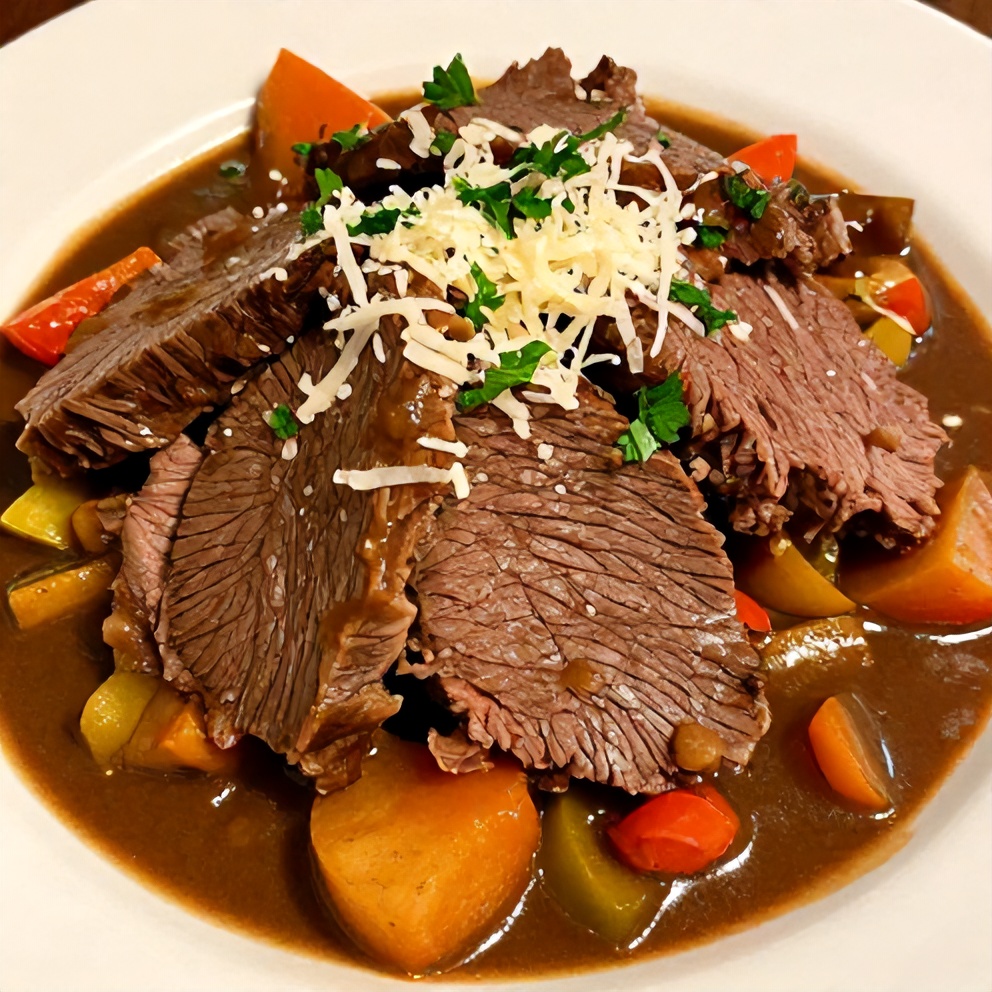 Sliced Italian Pot Roast with vegetables