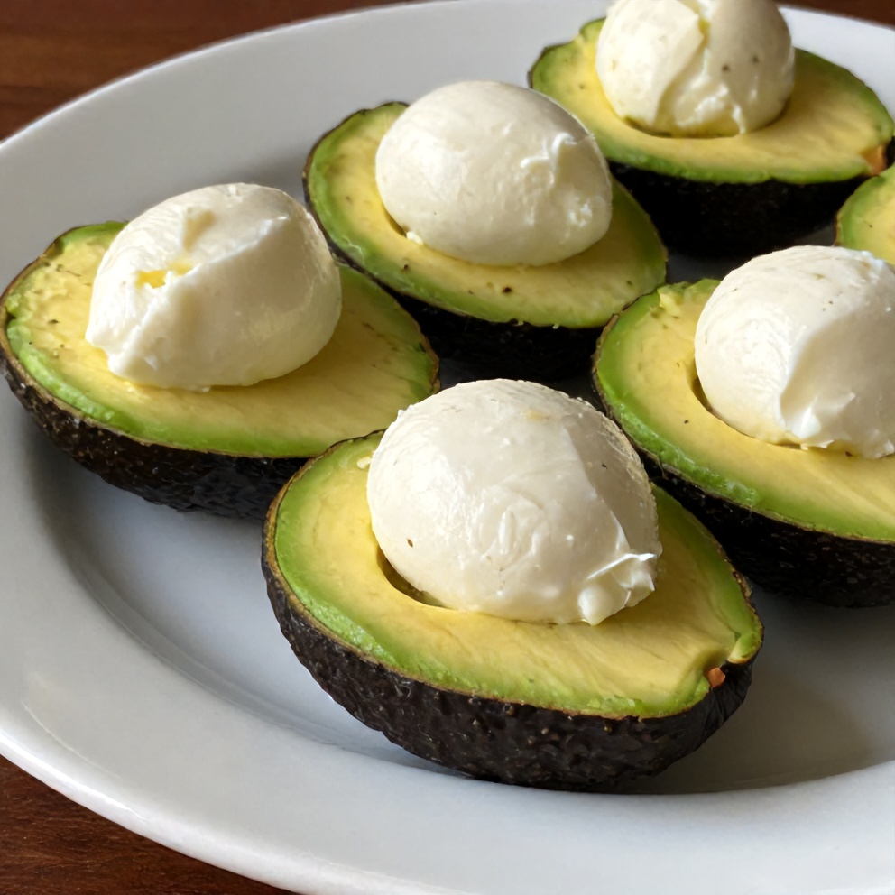 Easy Keto Caprese Stuffed Avocado Bites
