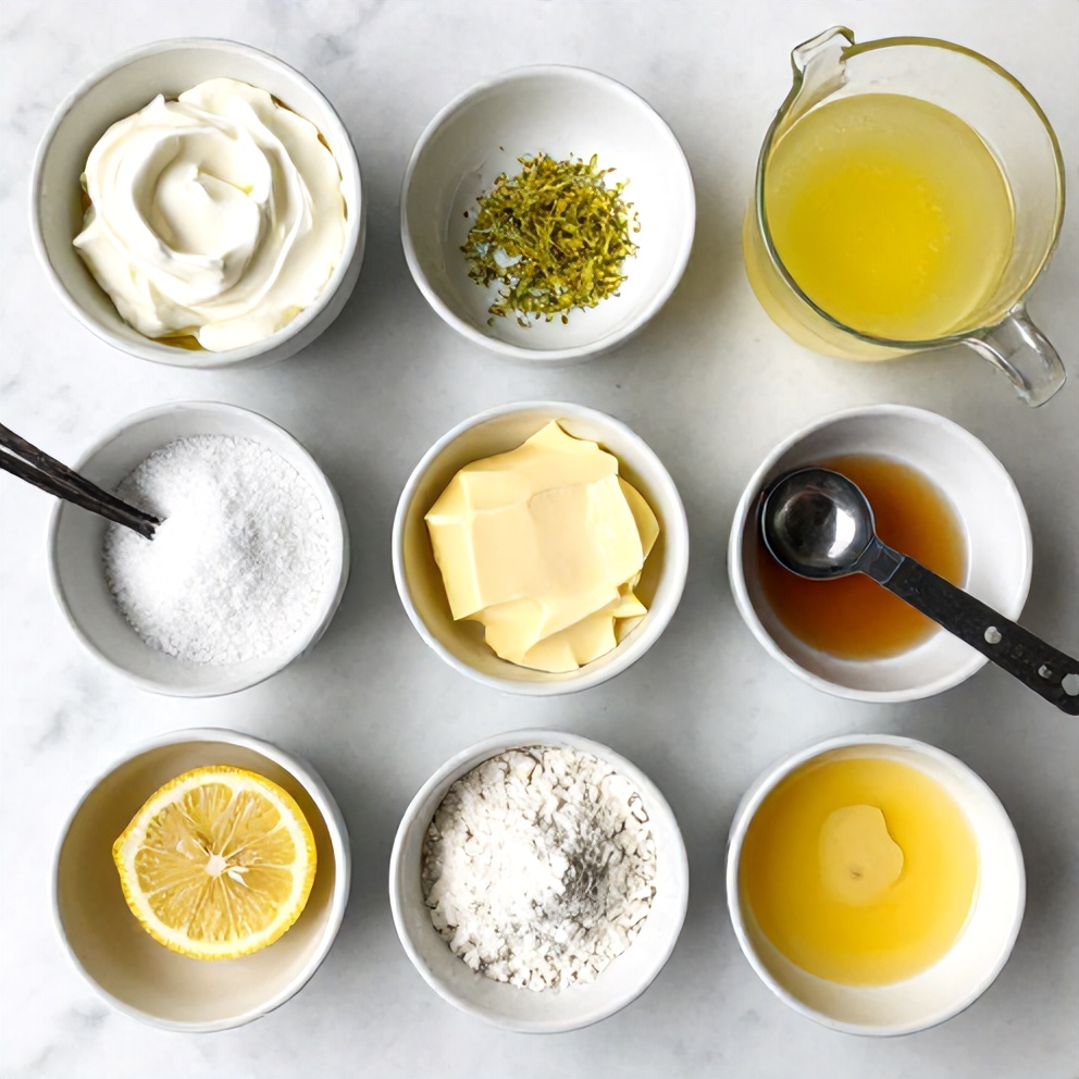 Ingredients for Keto No Bake Lemon Cheesecake Cups