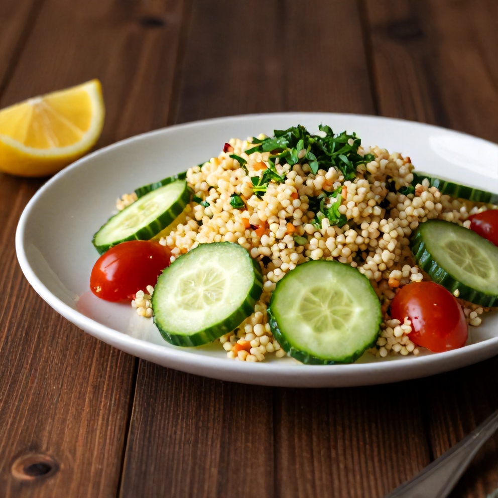 easy lemon cucumber couscous salad