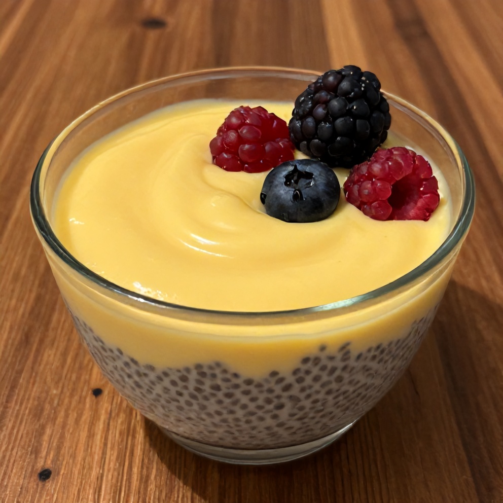 Lemon Curd Chia Pudding Ready to Serve