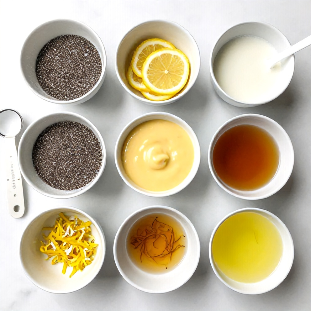 Ingredients for Lemon Curd Chia Pudding