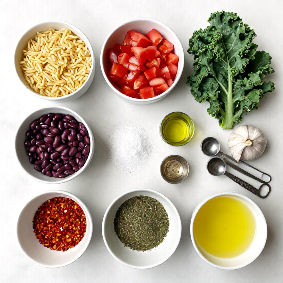 Mediterranean Orzo and Beans Ingredients
