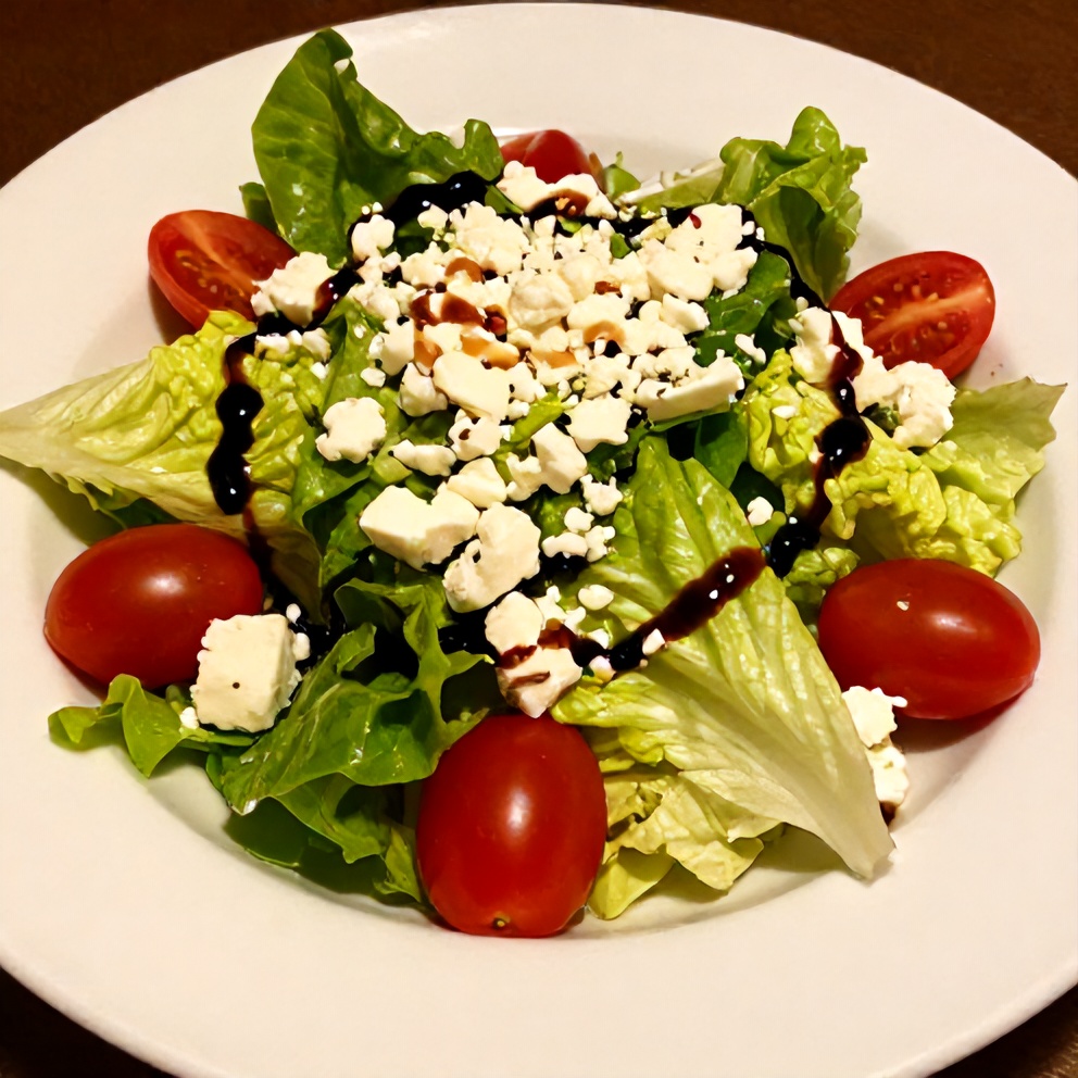 Plated Mediterranean Side Salad