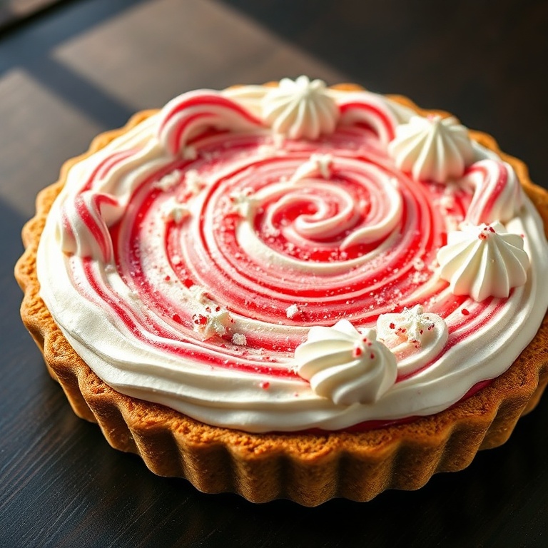 easy no-bake candy cane pie