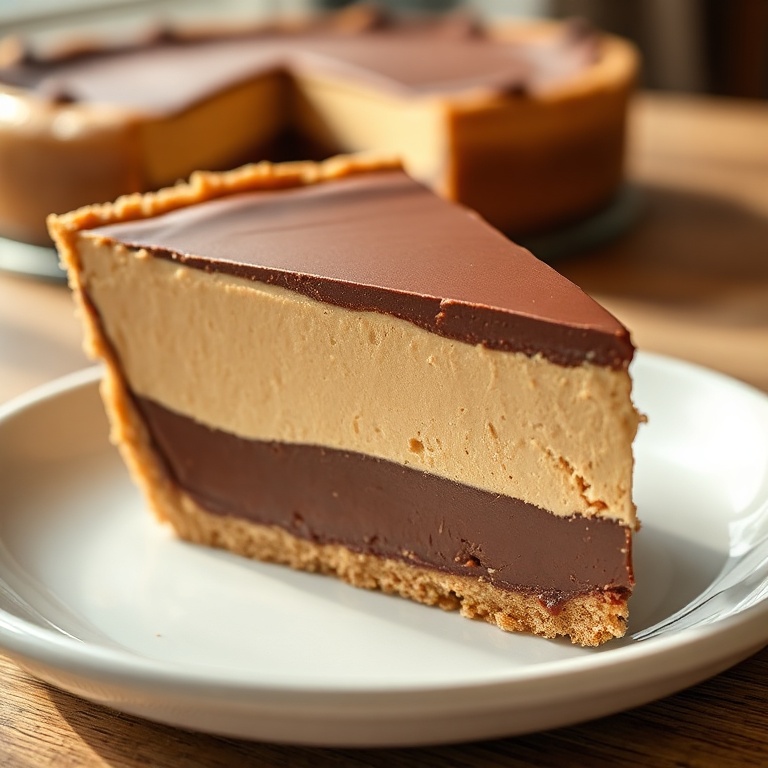 easy no-bake chocolate peanut butter pie