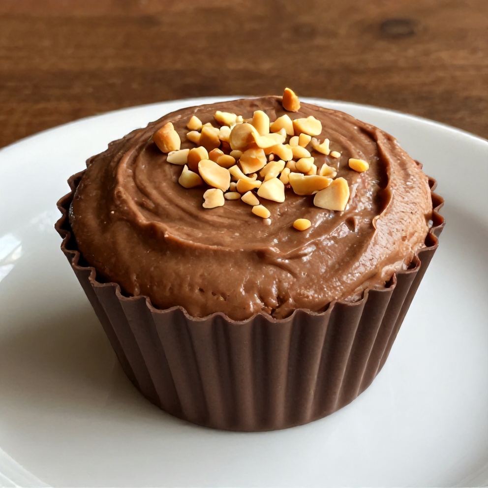 No-Bake Chocolate Peanut Butter Protein Cups on a plate