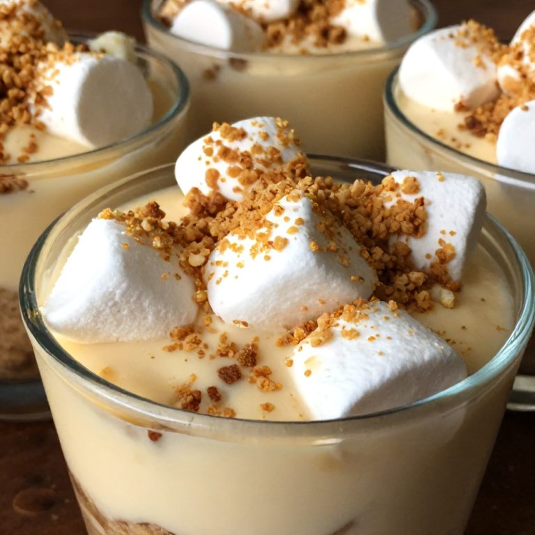 Easy No Bake S’mores Pudding Cups