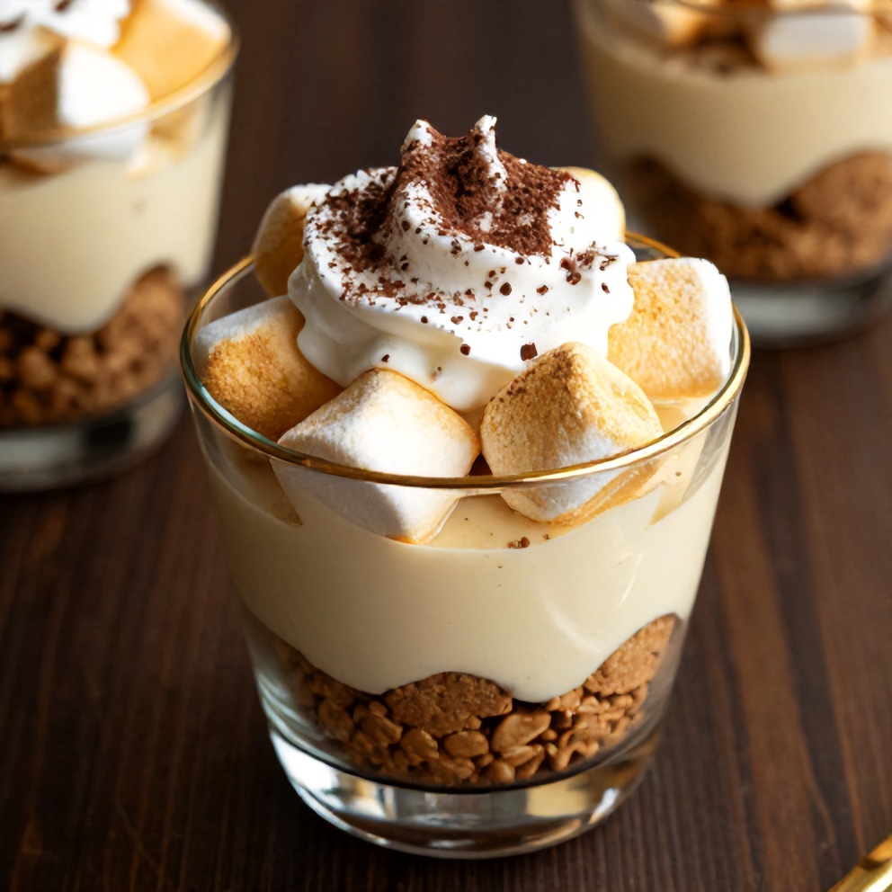 Finished No Bake S’mores Pudding Cups