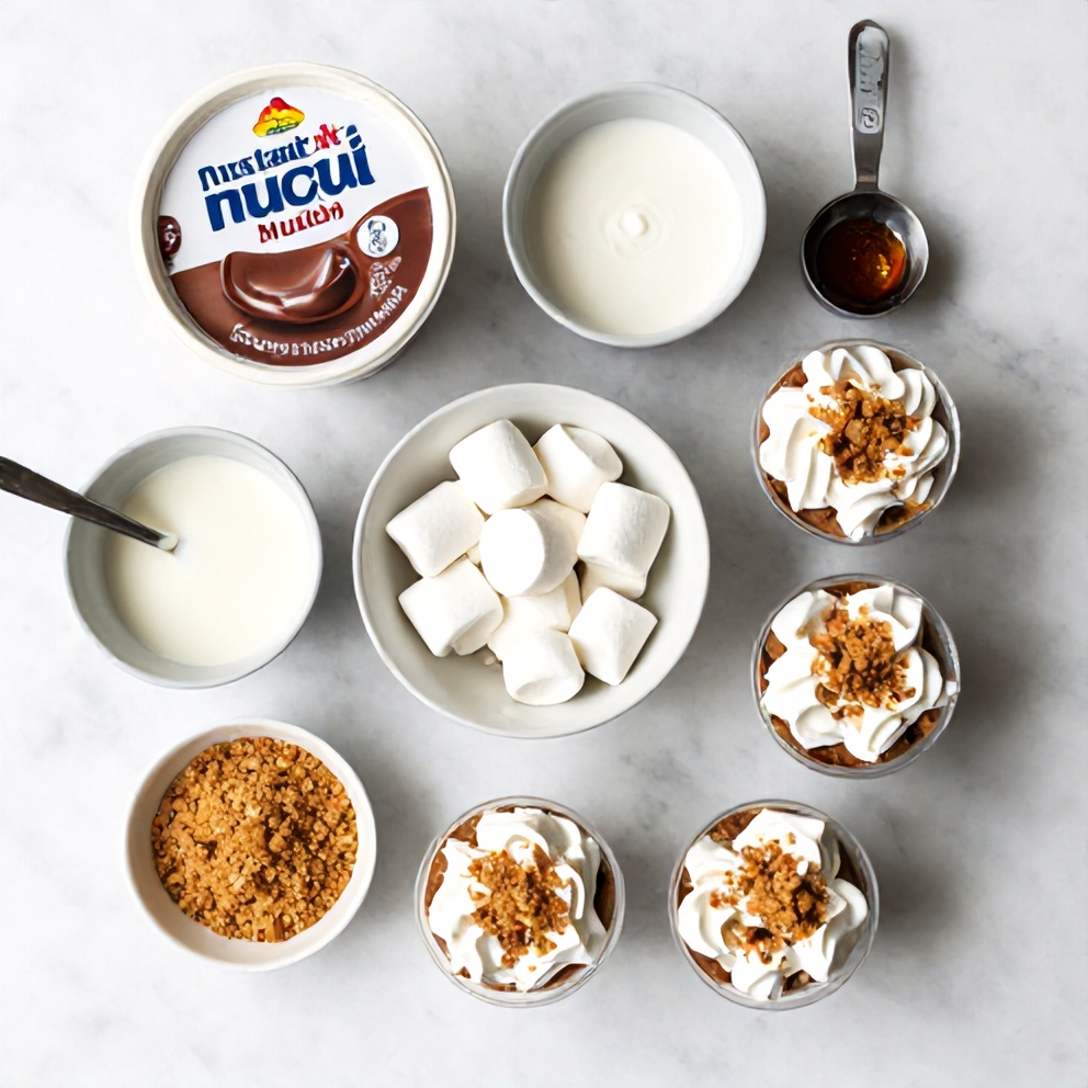Raw Ingredients for No Bake S’mores Pudding Cups