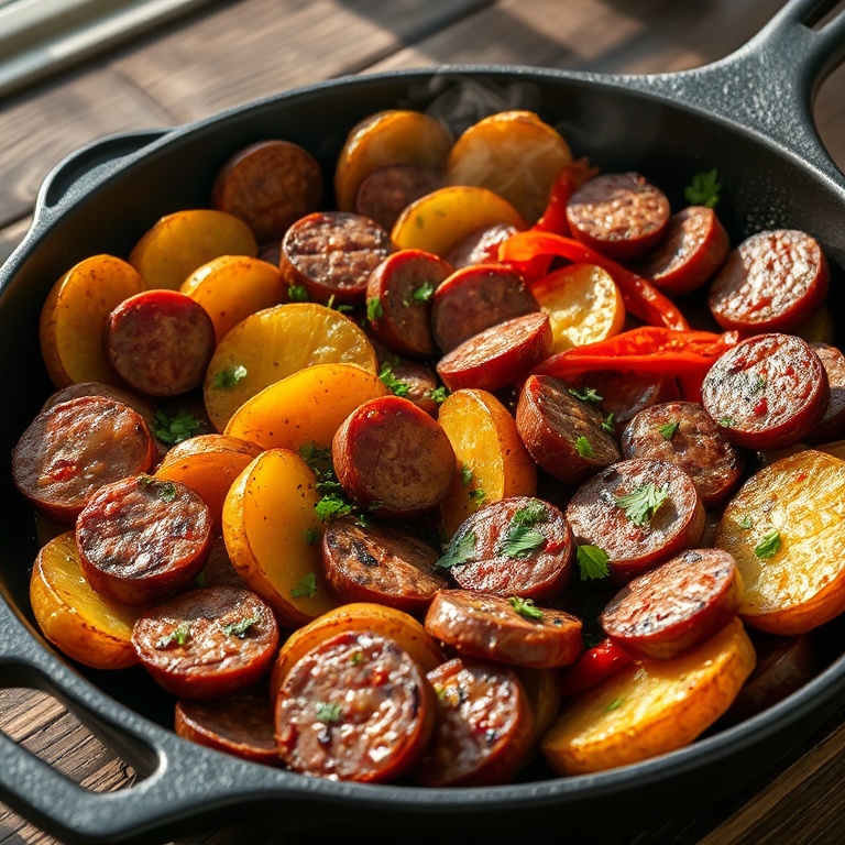 easy one-pan sausage and potatoes