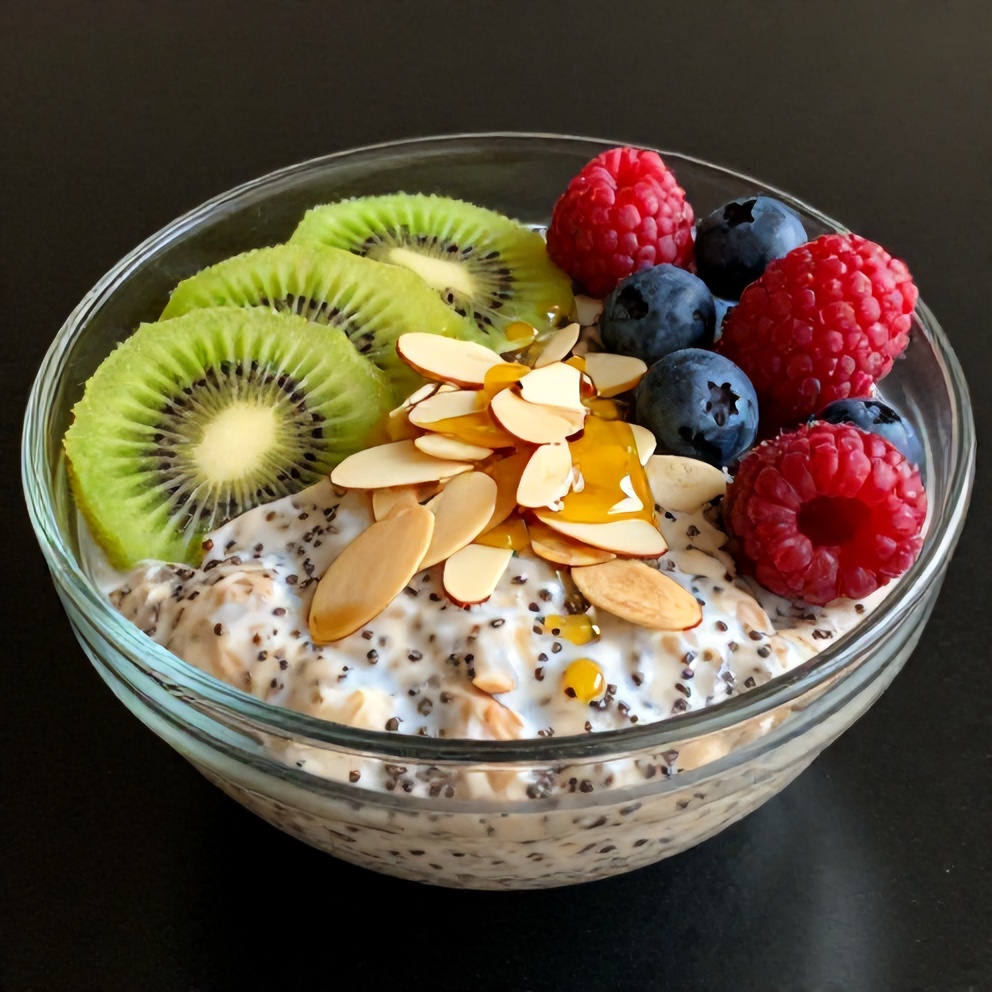 Easy Overnight Oats with Kiwi