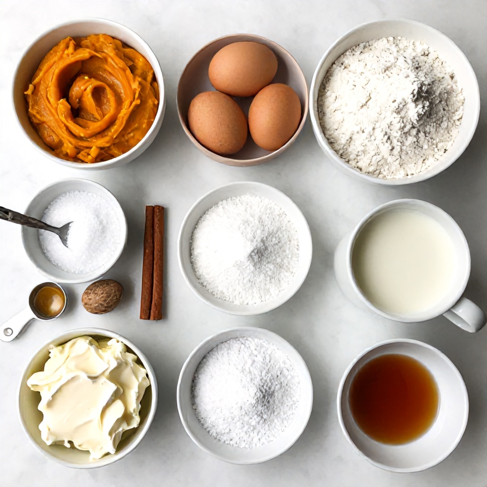 Ingredients for Easy Pumpkin Roll Recipe