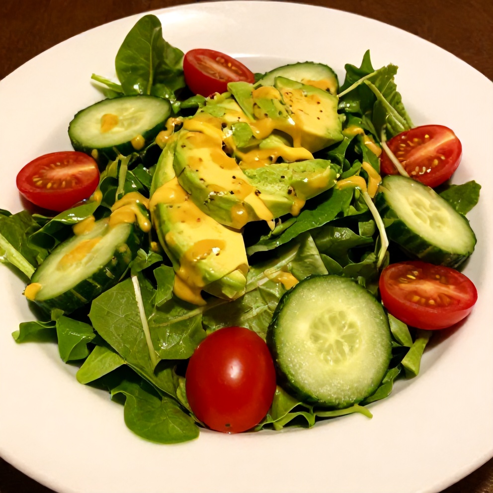 Fresh salad with lemon vinaigrette