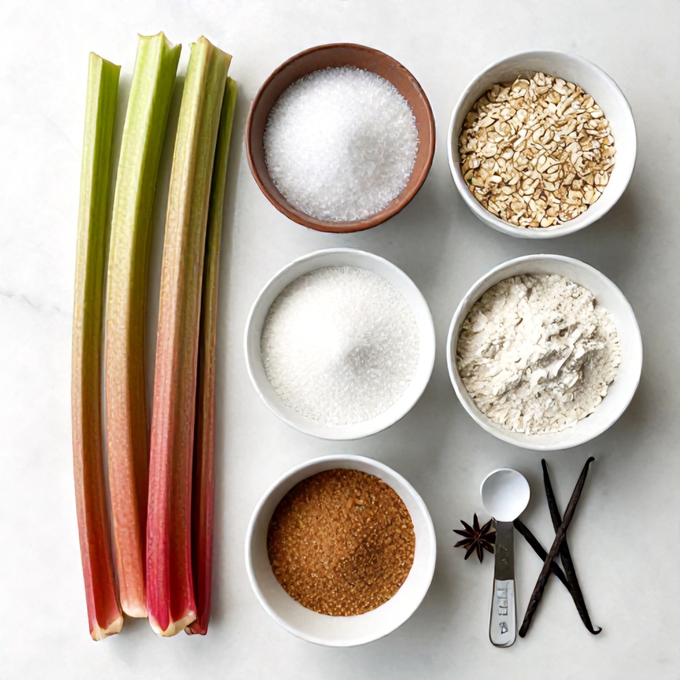 Rhubarb Crisp Ingredients
