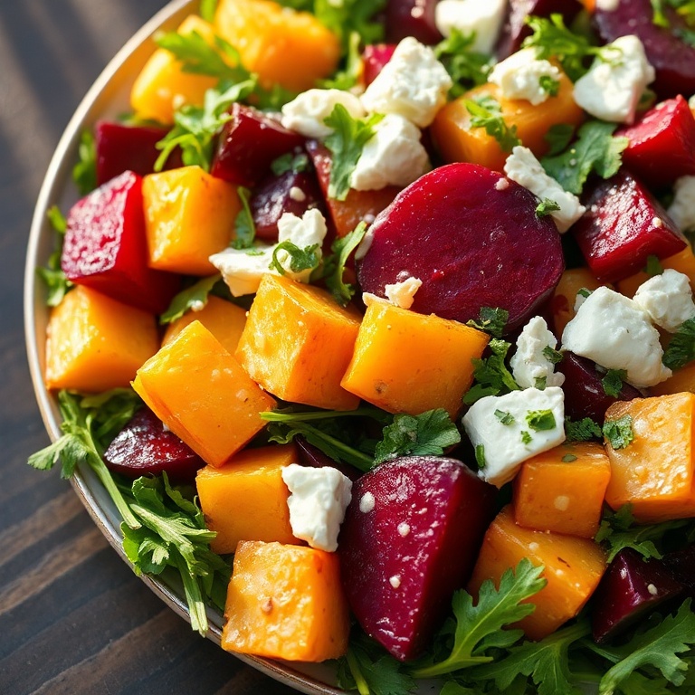 easy roasted beet salad