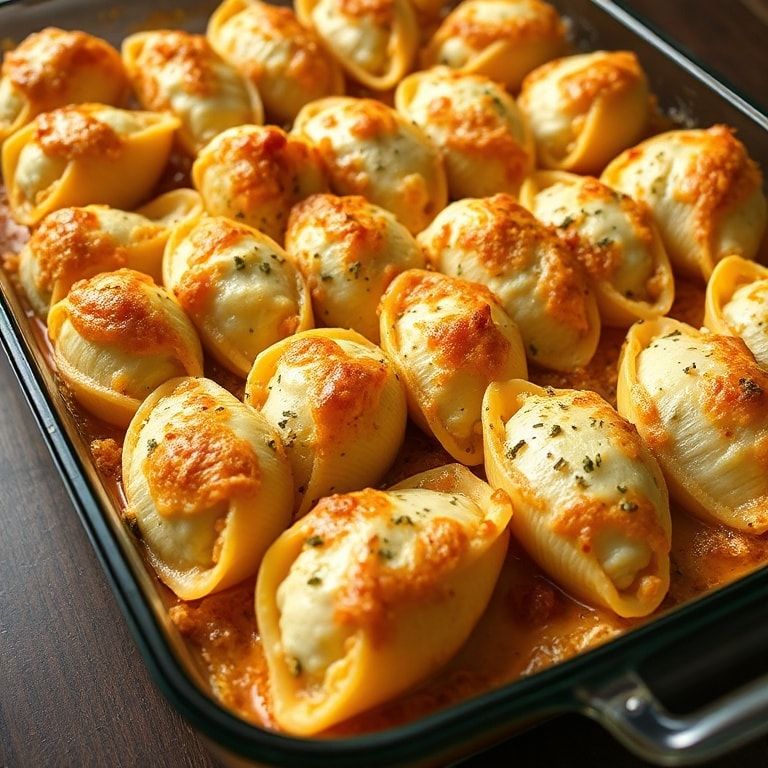 easy savory pumpkin and goat cheese stuffed shells