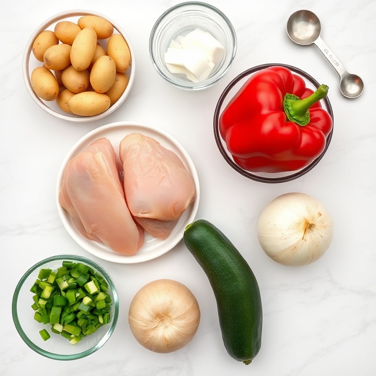 Ingredients for Easy Sheet Pan Baked Chicken with Roasted Veggies