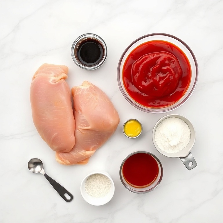 Ingredients for Easy Slow Cooker BBQ Chicken
