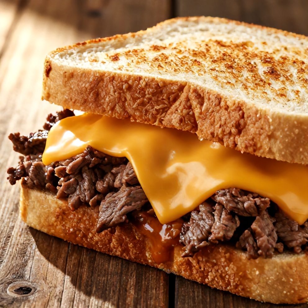 Easy Slow Cooker Beef and Cheddar Sandwiches