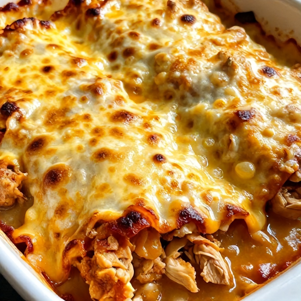 Easy Slow Cooker Chicken Enchiladas
