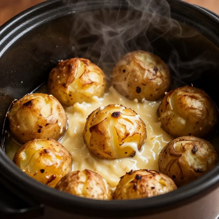 easy slow cooker loaded baked potatoes