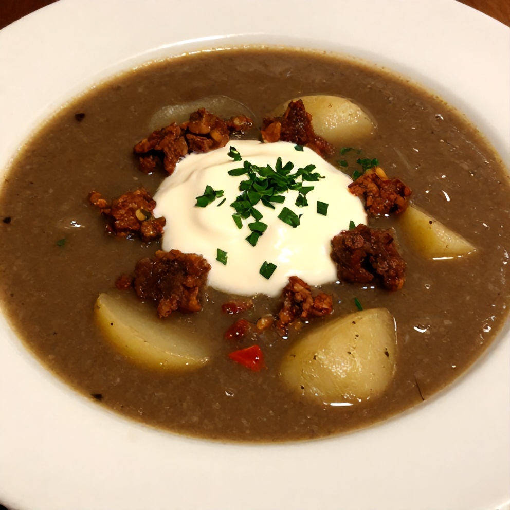 Spanish Potato Soup with Chorizo