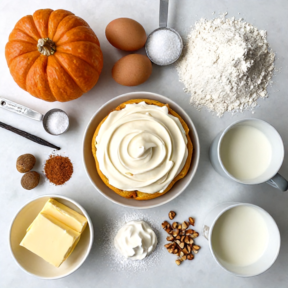 Easy Spiced Pumpkin Roll Ingredients