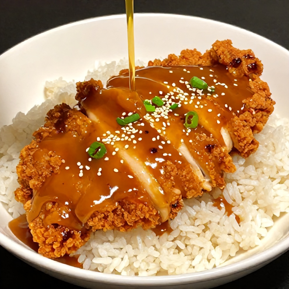 Finished Spicy Honey Soy Sauce Chicken Dinner