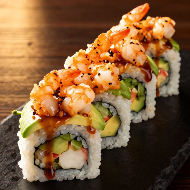 Easy Spicy Shrimp Sushi Stacks