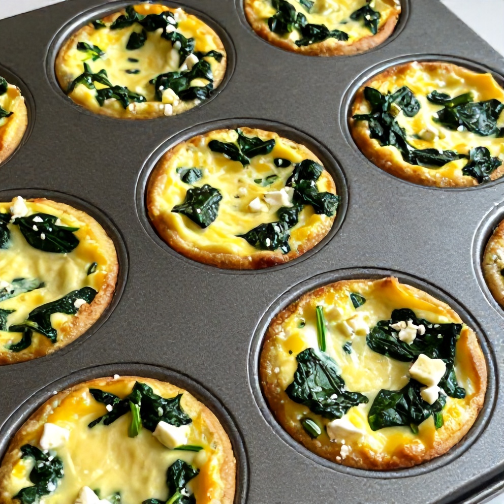 easy spinach feta egg muffins