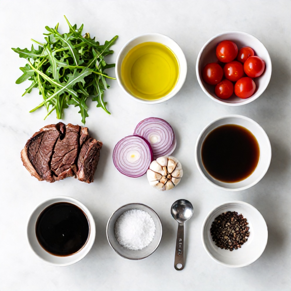 Steak and Arugula Salad Ingredients