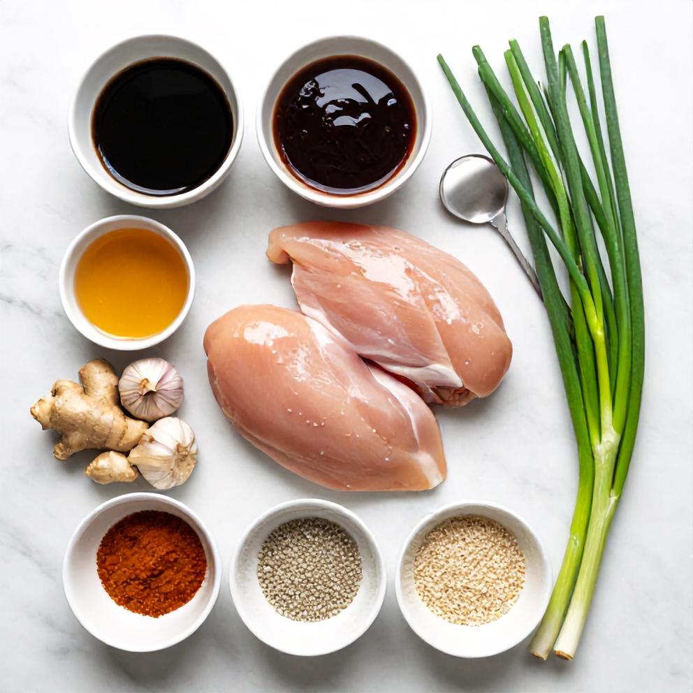 Raw ingredients for Easy Sticky Char Siu Chicken