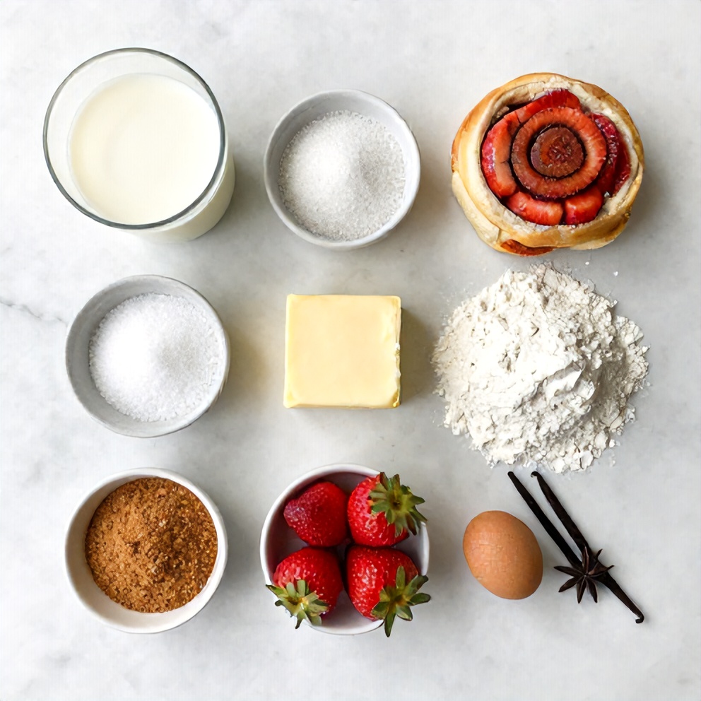 Easy Strawberry Cinnamon Rolls Ingredients