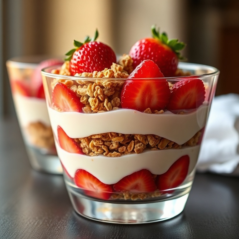 Easy Strawberry Jello Parfait